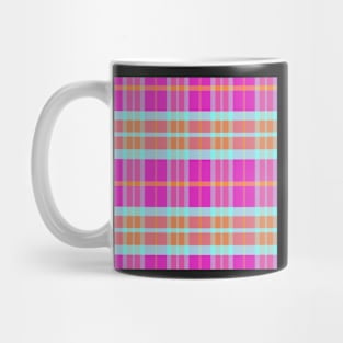 Neon Aesthetic Ossian 2 Hand Drawn Textured Plaid Pattern Mug